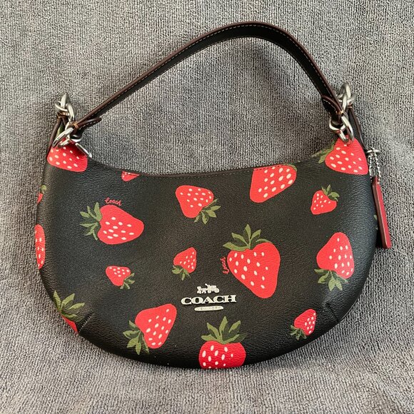 Coach Handbags - NWOT Coach Payton Hobo Bag in Black w/ Strawberry Print